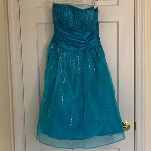 Blue and sequin Cocktail/prom dress